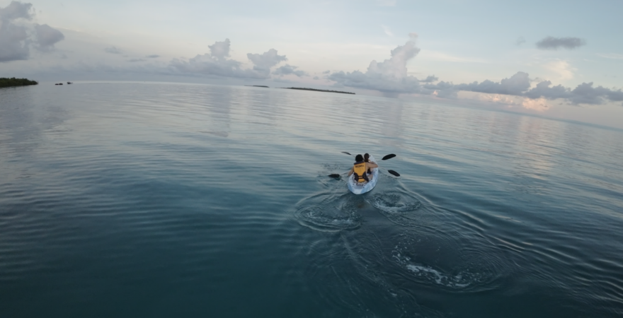 Sunset kayaking around Bangaram