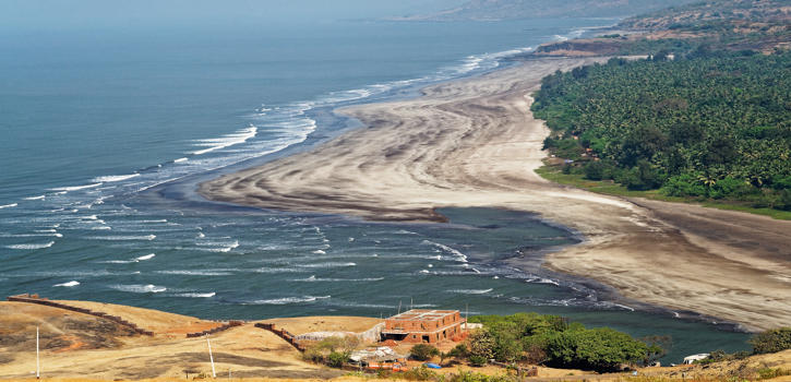 Scenic view of Anjarle Beach in Dapoli