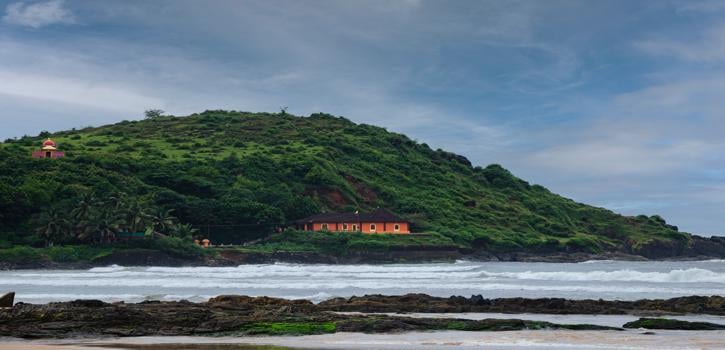 Scenic view of Om Beach in Gokarna
