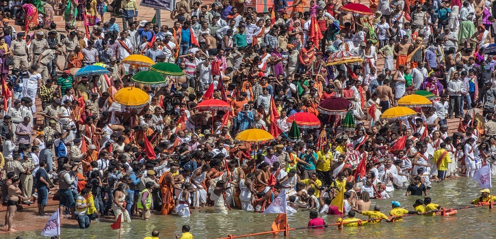 Triveni sanagam at maha kumbh mela 2025