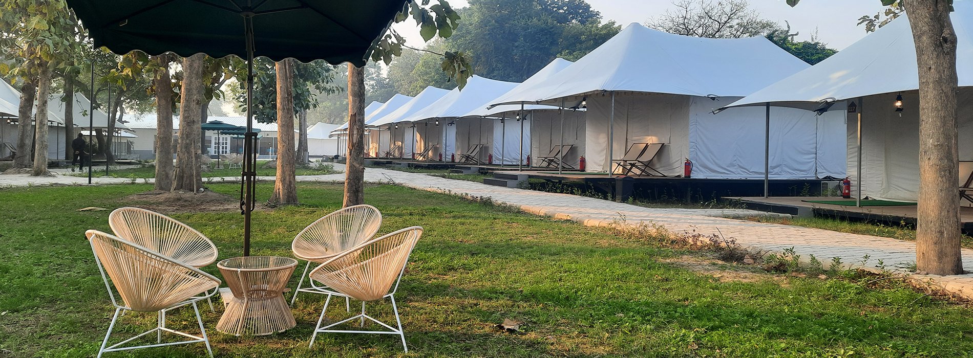 Lawn Area in Ayodhya Brahmakund Resort