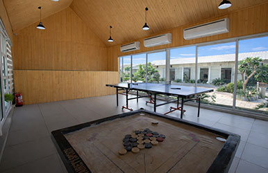 Club house indoor games area at Tent City Ayodhya
